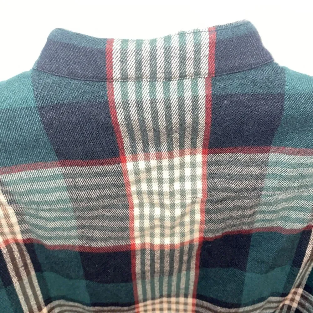 Lauren Ralph Lauren Men’s Flannel Shirt Size Small Green Plaid Full Zip Outdoors